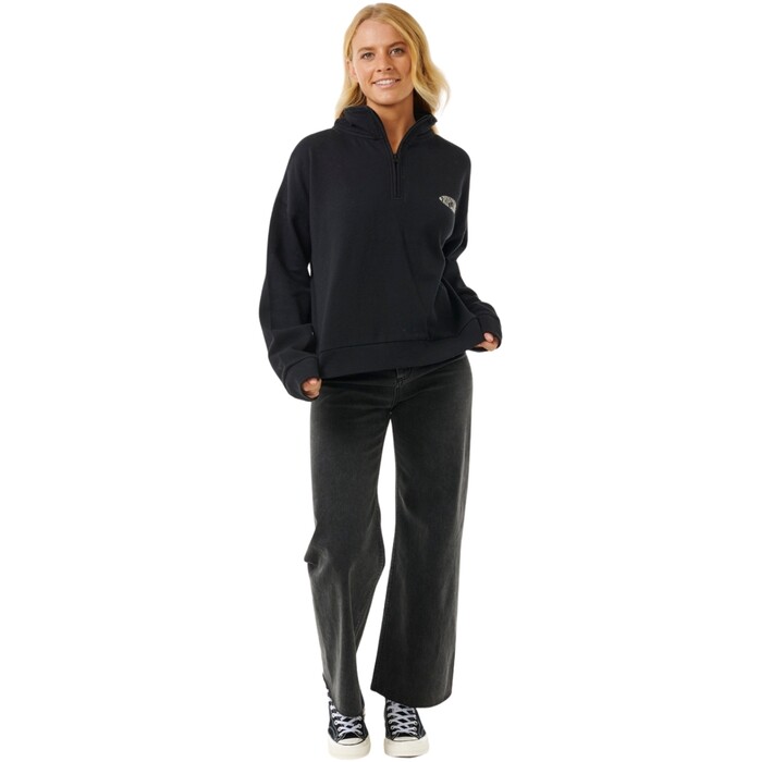 Rip Curl Mujer 2024 Soleil 1/4 Zip Pull Over 06IWFL - Black